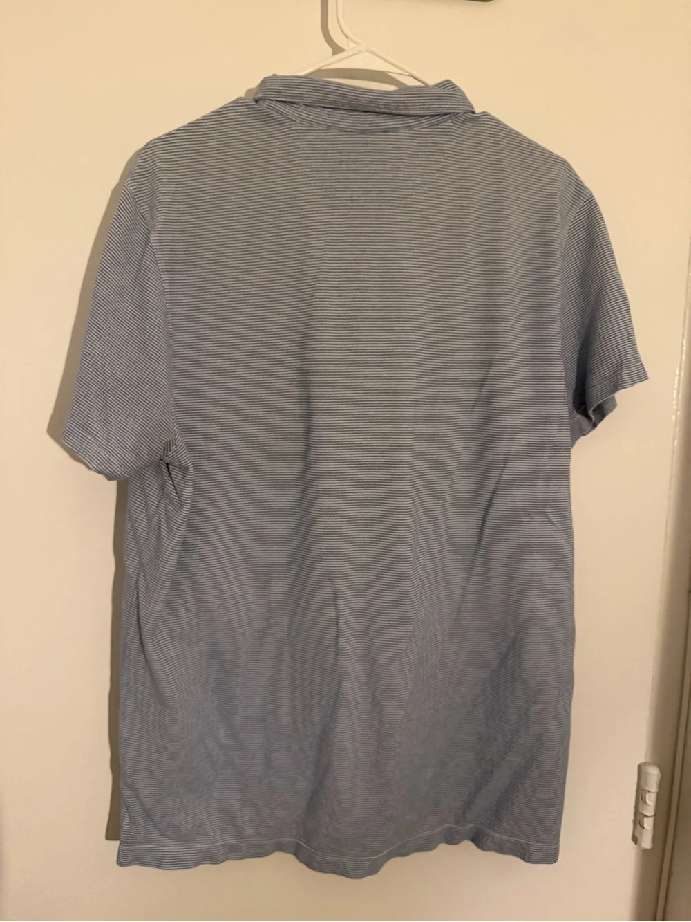 Light Blue Striped Men's Banana Republic Polo Shirt